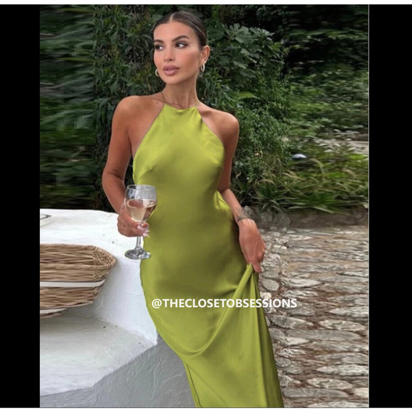 ZARA BLOGGER FAVE!!! Crossback Midi Dress NWT - Picture 9 of 16